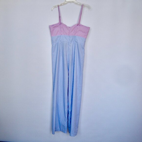 Romeo & Juliet Couture NWT Pinstripe Jumpsuit (LARGE) Wide Leg Retro Inspired - Picture 5 of 8